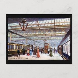 Old Postcard - Euston Station, London Postkarte