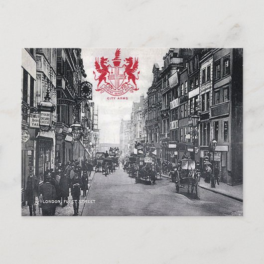 Old Postcard - Fleet Street, London Postkarte (Vorderseite)