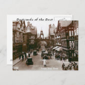 Old Postcard - Foregate Street, Chester, England Postkarte (Vorne/Hinten)