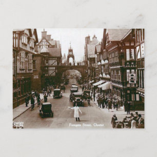Old Postcard - Foregate Street, Chester, England Postkarte