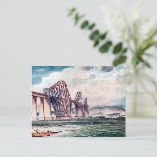 Old Postcard - Forth Bridge, Schottland Postkarte (Stehend Vorderseite)
