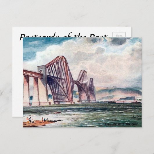 Old Postcard - Forth Bridge, Schottland Postkarte (Vorne/Hinten)