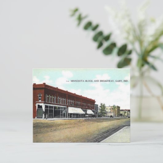 Old Postcard - Gary, Indiana, USA Postkarte (Stehend Vorderseite)