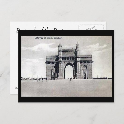 Old Postcard - Gateway of India, Mumbai Postkarte (Vorne/Hinten)