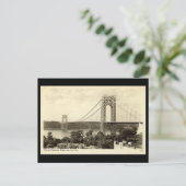 Old Postcard, George Washington Bridge, New York C Postkarte (Stehend Vorderseite)