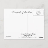 Old Postcard, George Washington Bridge, New York C Postkarte (Rückseite)