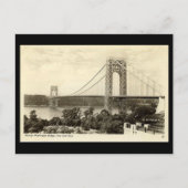 Old Postcard, George Washington Bridge, New York C Postkarte (Vorderseite)