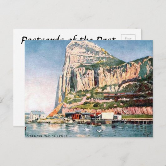 Old Postcard - Gibraltar - The Galleries Postkarte (Vorne/Hinten)