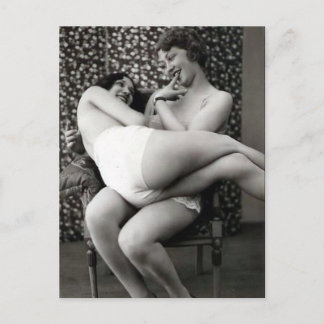 Old Postcard - Girl Friends Postkarte