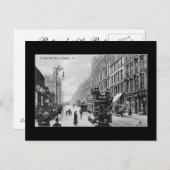 Old Postcard, Glasgow, Sauchiehall Street Postkarte (Vorne/Hinten)