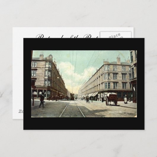 Old Postcard, Glasgow, Whiteinch Cross im Jahr 191 Postkarte (Vorne/Hinten)