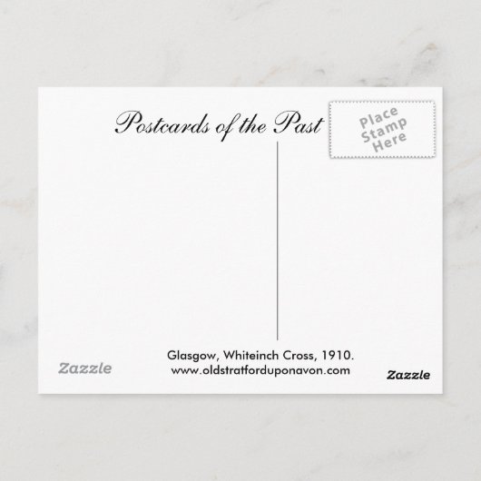 Old Postcard, Glasgow, Whiteinch Cross im Jahr 191 Postkarte (Rückseite)