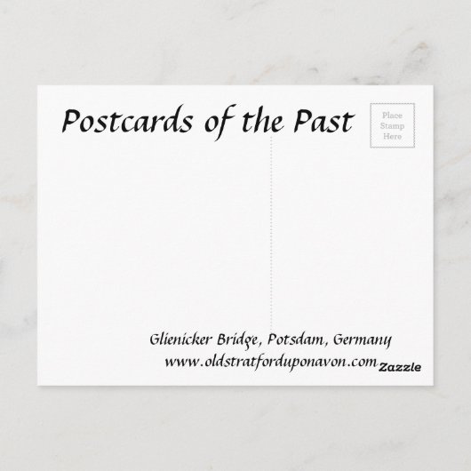 Old Postcard - Glienicker Bridge, Potsdam, Germany Postkarte (Rückseite)