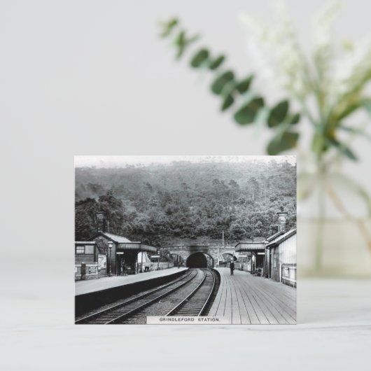 Old Postcard - Grindleford Station, Derbyshire Postkarte (Stehend Vorderseite)