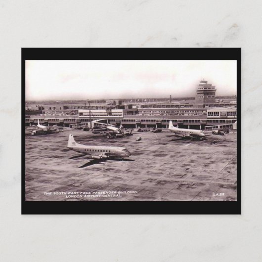 Old Postcard - Heathrow Airport, London Postkarte (Vorderseite)