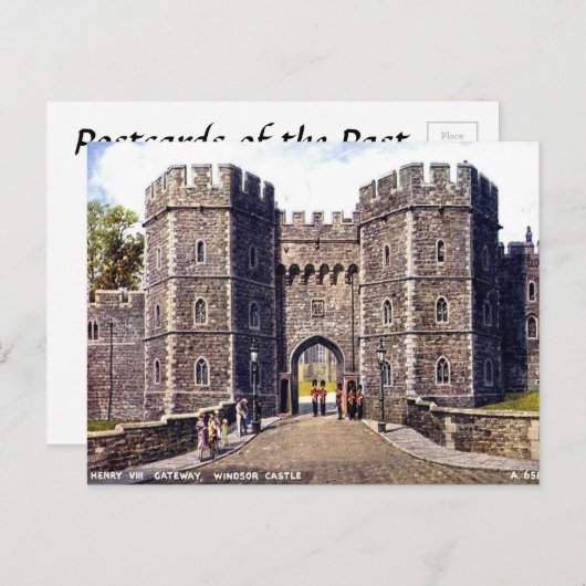 Old Postcard - Henry VIII Gateway, Windsor Castle Postkarte (Vorne/Hinten)
