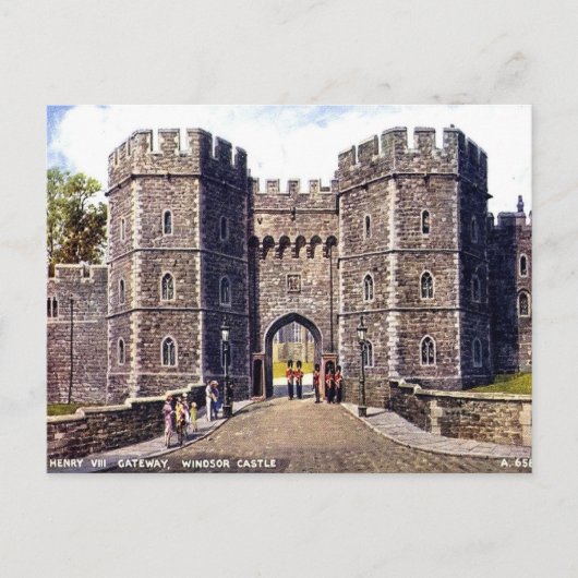 Old Postcard - Henry VIII Gateway, Windsor Castle Postkarte (Vorderseite)