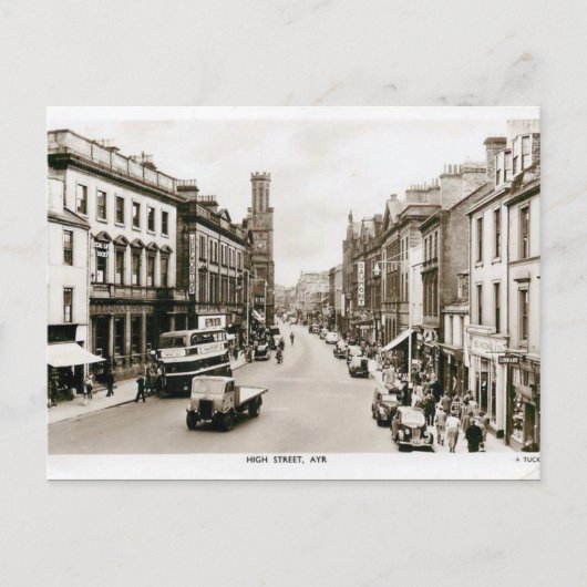 Old Postcard - High St, Ayr, Schottland Postkarte (Vorderseite)
