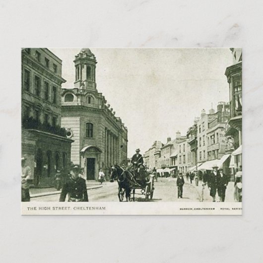 Old Postcard - High St, Cheltenham Postkarte (Vorderseite)