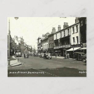 Old Postcard - High Street, Doncaster, Yorkshire Postkarte