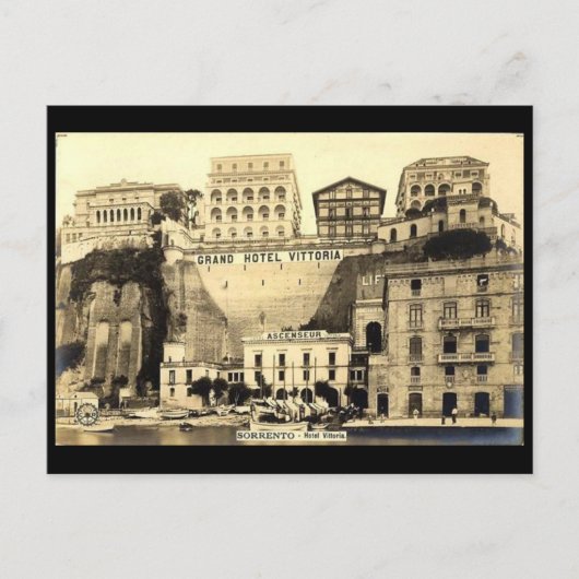 Old Postcard - Hotel Vittoria, Sorrento, Italien Postkarte (Vorderseite)