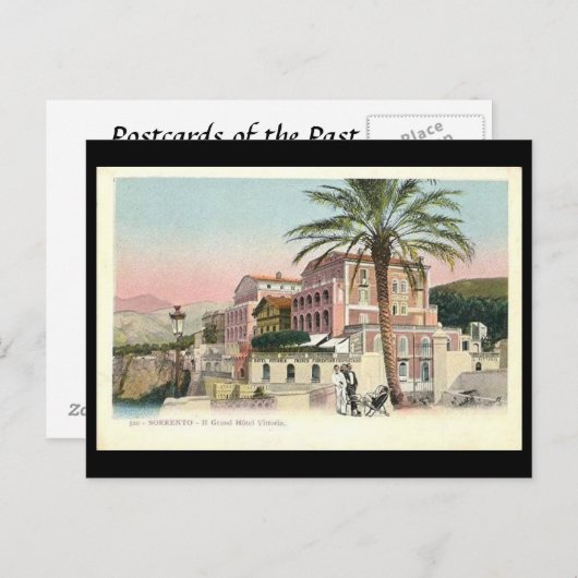 Old Postcard - Hotel Vittoria, Sorrento, Italien Postkarte (Vorne/Hinten)