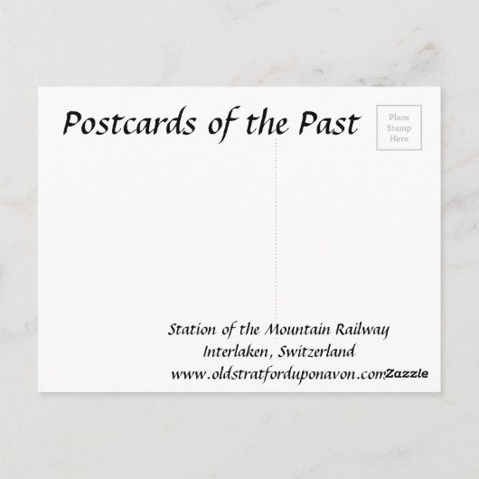 Old Postcard - Interlaken, Schweiz Postkarte (Rückseite)