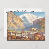 Old Postcard - Jungfrau, Interlaken, Schweiz Postkarte (Vorne/Hinten)