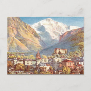 Old Postcard - Jungfrau, Interlaken, Schweiz Postkarte