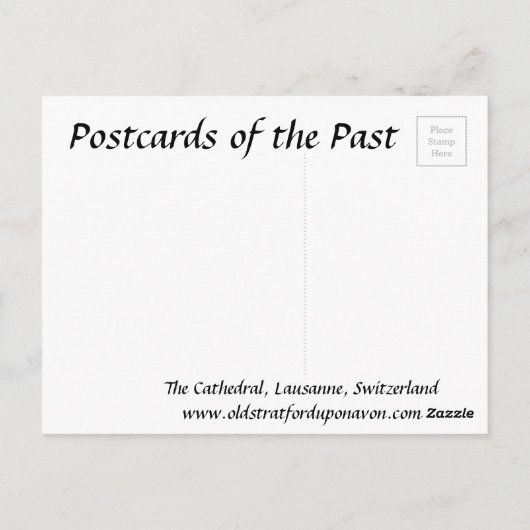 Old Postcard - Kathedrale, Lausanne, Schweiz Postkarte (Rückseite)
