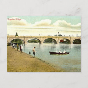 Old Postcard - Kingston Bridge, London Postkarte