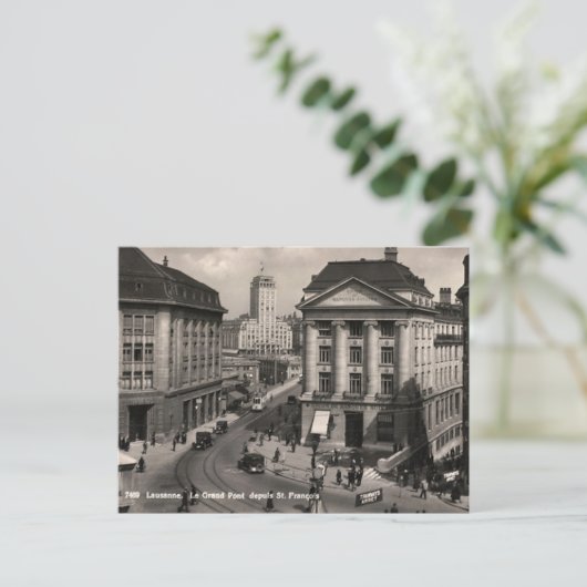 Old Postcard - Lausanne, Schweiz Postkarte (Stehend Vorderseite)