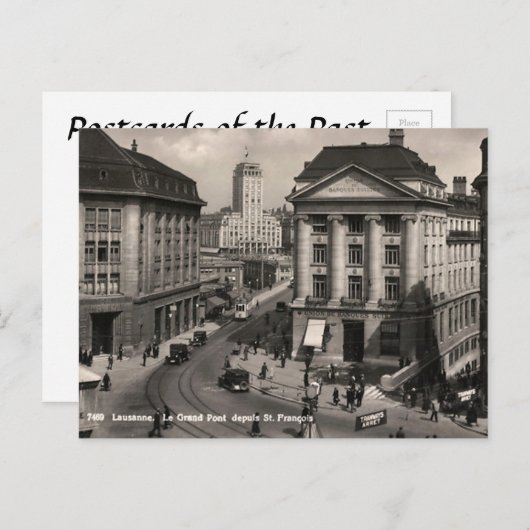 Old Postcard - Lausanne, Schweiz Postkarte (Vorne/Hinten)