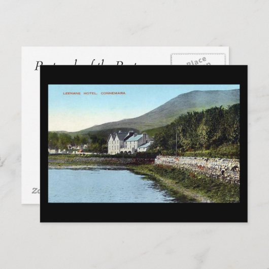 Old Postcard - Leenane Hotel, Connemara, Irland Postkarte (Vorne/Hinten)