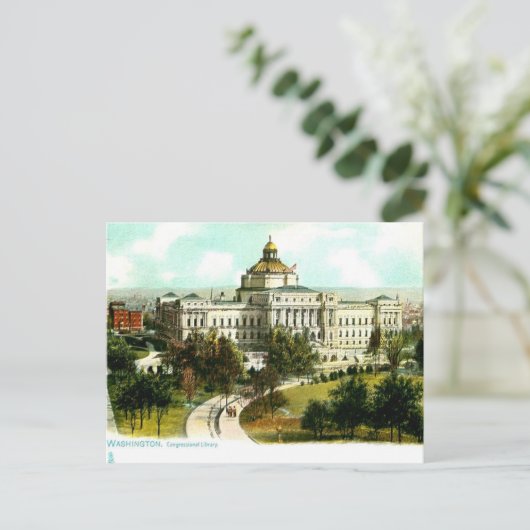 Old Postcard - Library of Congress, Washington, DC Postkarte (Stehend Vorderseite)