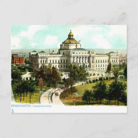 Old Postcard - Library of Congress, Washington, DC Postkarte (Vorderseite)