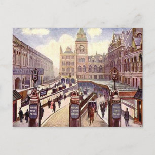 Old Postcard - Liverpool Street Station, London Postkarte