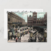 Old Postcard - Liverpool Street Station, London Postkarte (Vorne/Hinten)