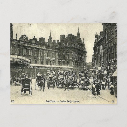 Old Postcard - London Bridge Station Postkarte (Vorderseite)