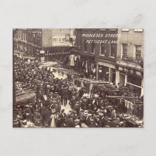 Old Postcard - London, Petticoat Lane Postkarte