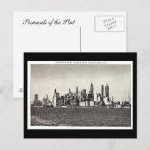 Old Postcard - Lower Manhattan Skyline Postkarte (Vorne/Hinten)