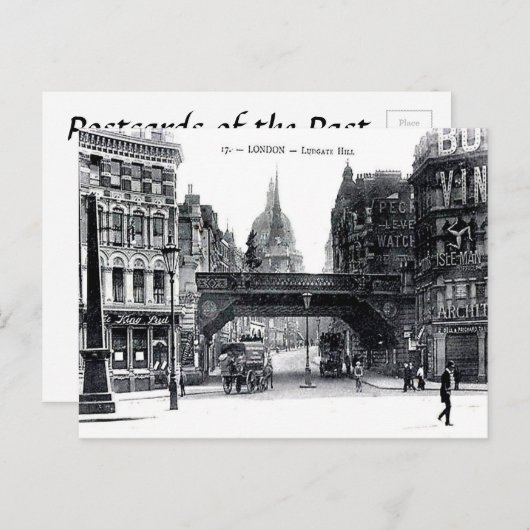 Old Postcard - Ludgate Hill, London Postkarte (Vorne/Hinten)