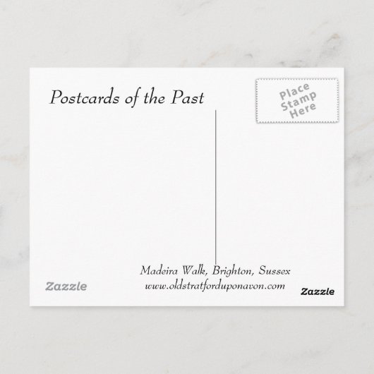 Old Postcard - Madeira Walk, Brighton Postkarte (Rückseite)