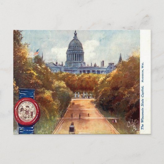 Old Postcard - Madison, Wisconsin, USA Postkarte (Vorderseite)