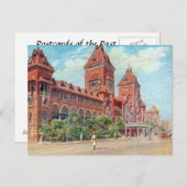 Old Postcard - Madras (Chennai), Indien Postkarte (Vorne/Hinten)