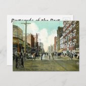 Old Postcard - Main Street, Dallas, Texas Postkarte (Vorne/Hinten)