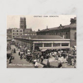 Old Postcard - Market Place, Doncaster, Yorkshire Postkarte (Vorderseite)