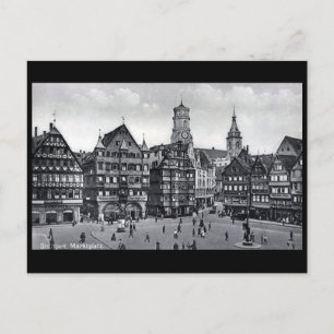 Old Postcard - Marktplatz, Stuttgart Postkarte
