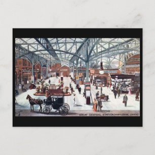 Old Postcard - Marylebone Station, London Postkarte