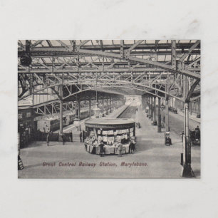 Old Postcard - Marylebone Station, London Postkarte